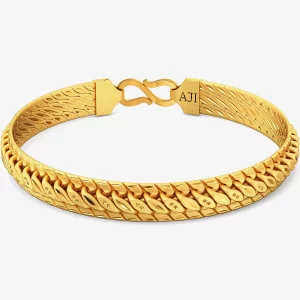 Men's Classic Patterned Gold Bracelet