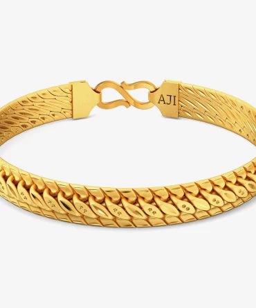 Men's Classic Patterned Gold Bracelet